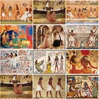 Набор для рисования по номерам на холсте, египетская стенная роспись, Набор цифр масляные краски для взрослых