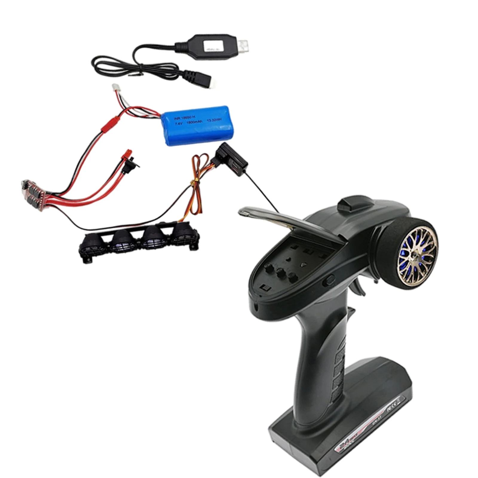 

2.4G 3CH Radio Remote Controller with Receiver Upgrade Kits for MN90 MN99S 1/12 Model Buggy
