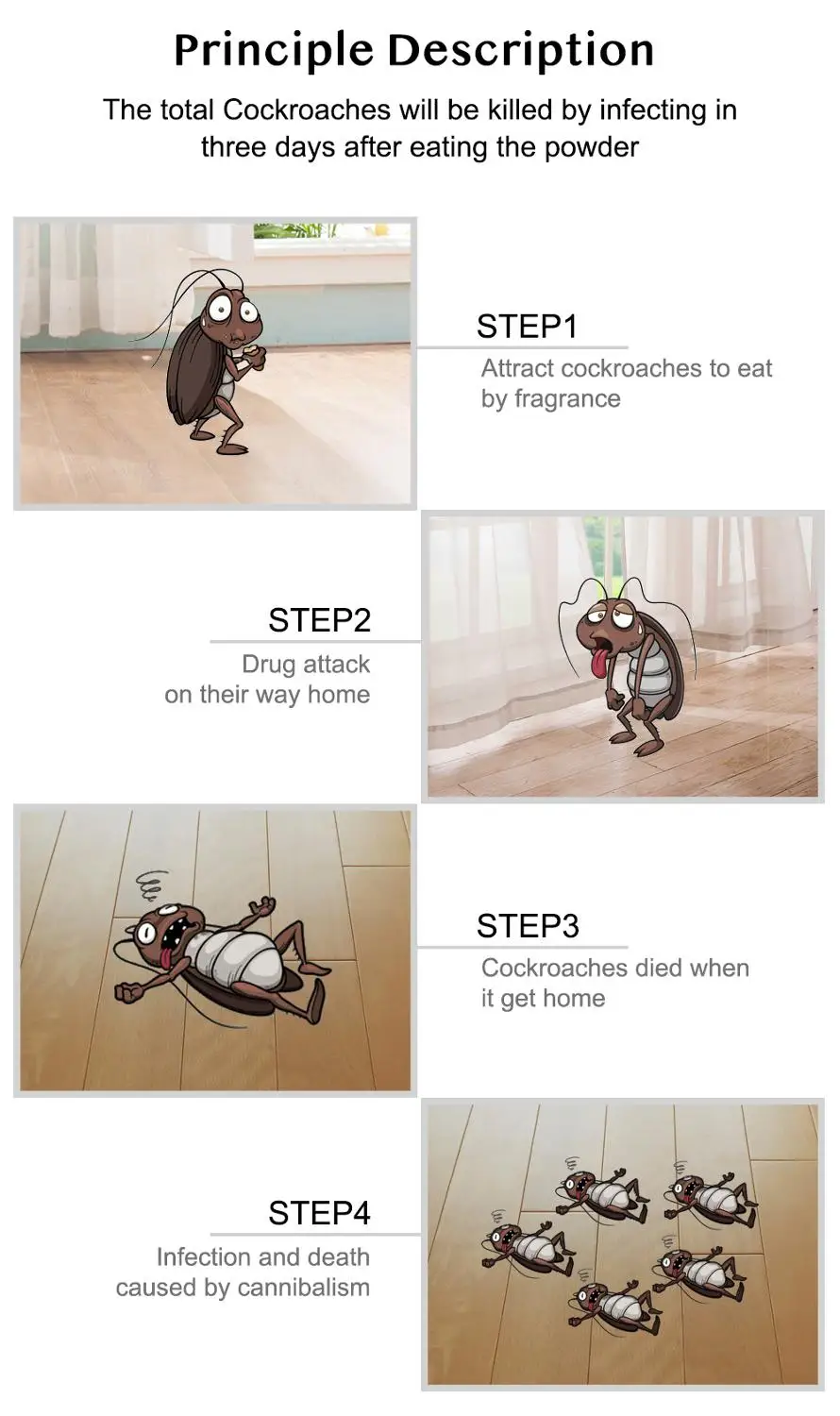 Эффективная 50 шт./лот тараканов наживка для борьбы с москитами вредителями