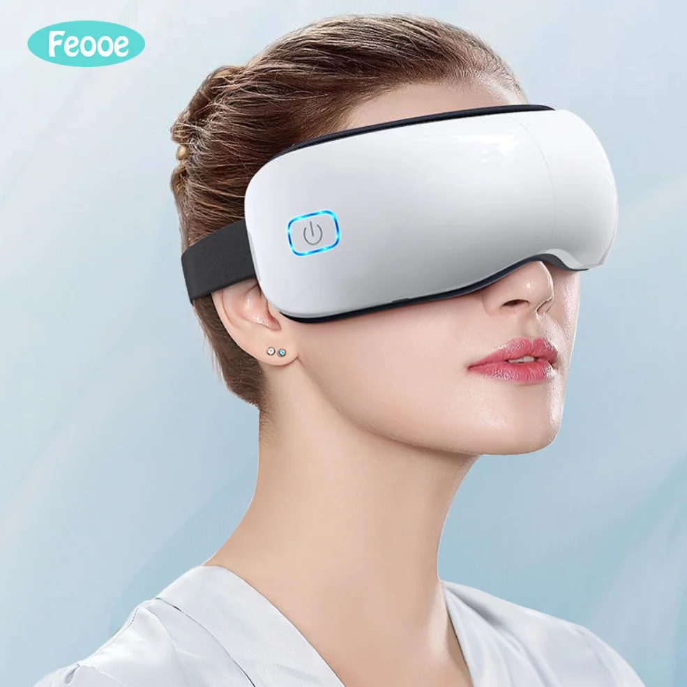 

Массажер для глаз Feooe, умная компрессионная маска с поддержкой Bluetooth, для близорукости и усталости, подушка безопасности для разминания, для ...