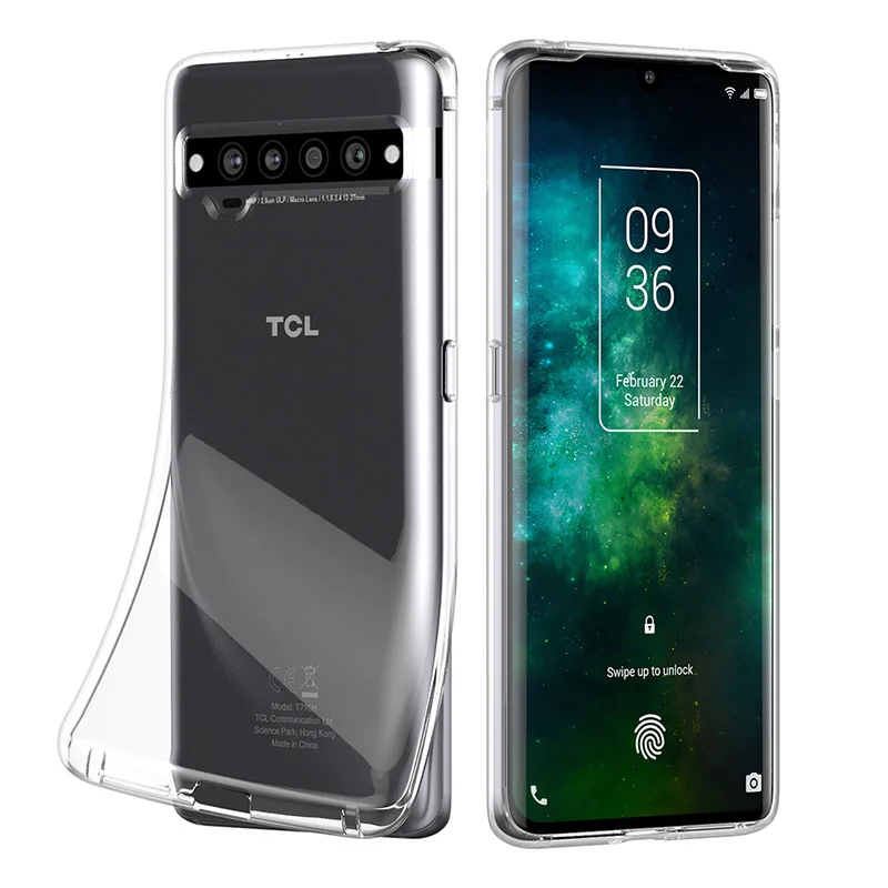 Роскошный Ультратонкий прозрачный силиконовый чехол для телефона TCL 10 Pro мягкая