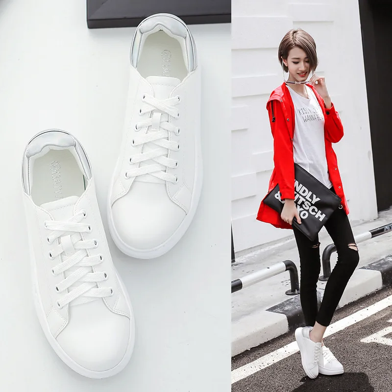 COWCOM [One generation] Белая обувь из микрофибры с резиновой подошвой на толстой подошве и