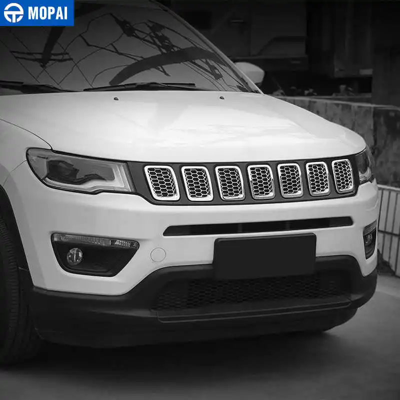 Красные хромированные автомобильные решетки MOPAI из АБС пластика для передней