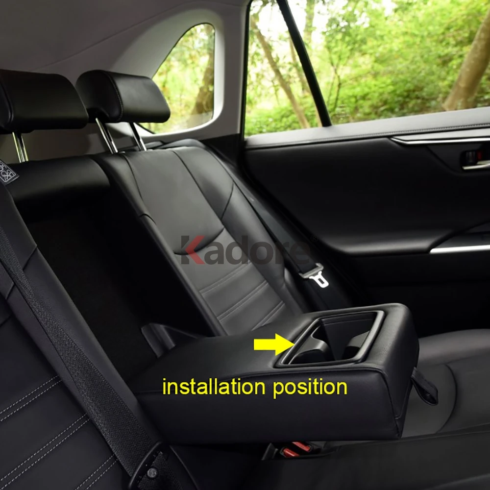 Для Toyota RAV4 RAV 4 аксессуары для интерьера углеродное волокно задняя крышка Держатель для стакана воды панель декоративная отделка автомобиля Наклейка