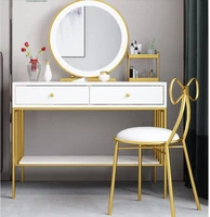 dressing table bedroom nordic modern minimalist online celebrity wrought iron solid wood small apartment online celebrity