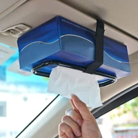 tissue box holder paper car sun visor napkin seats back bracket clip car interior general elastic hanging napkin box holder