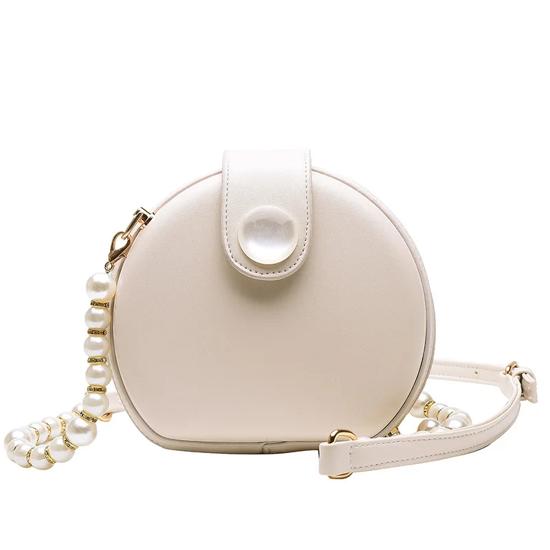 

Mini bag female 2020 new fashion pearl single back crossbody bag wild casual chain small round bag women bag channels handbags