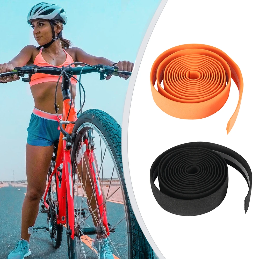 

Bike Handlebar Tape EVA PU Road Bicycle Handle Bar Tapes Belt Anti-slip Shock Absorption Cycling Wrap +2 End Plug Accessories