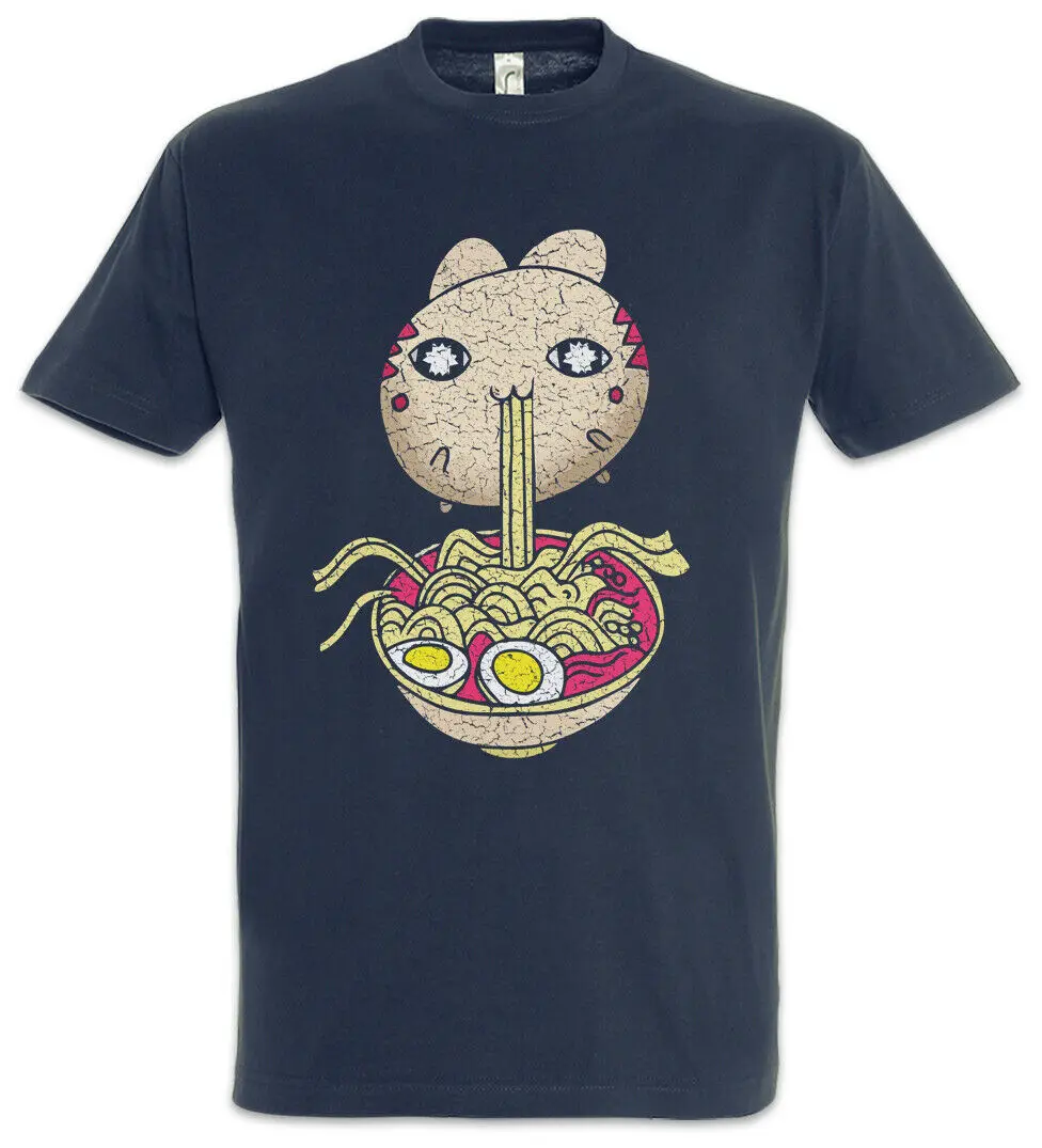 Кошка лапша футболка забавная Ramen Японская чаша кошки любовь наркомания | Мужская