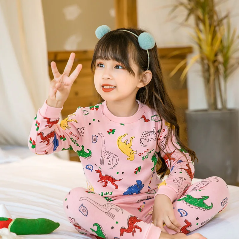 

Little Princess Kawaii Pajamas For Toddlers Girls Long Sleeve Animal Cartoon Print Sleepwear Children Home Night Wear Clothes