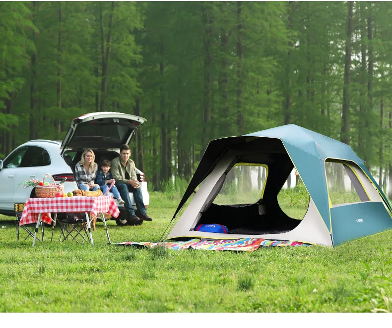 

Tent Outdoor Wild Beach Sunscreen Family Camping Thicken Camping Rainproof Equipment