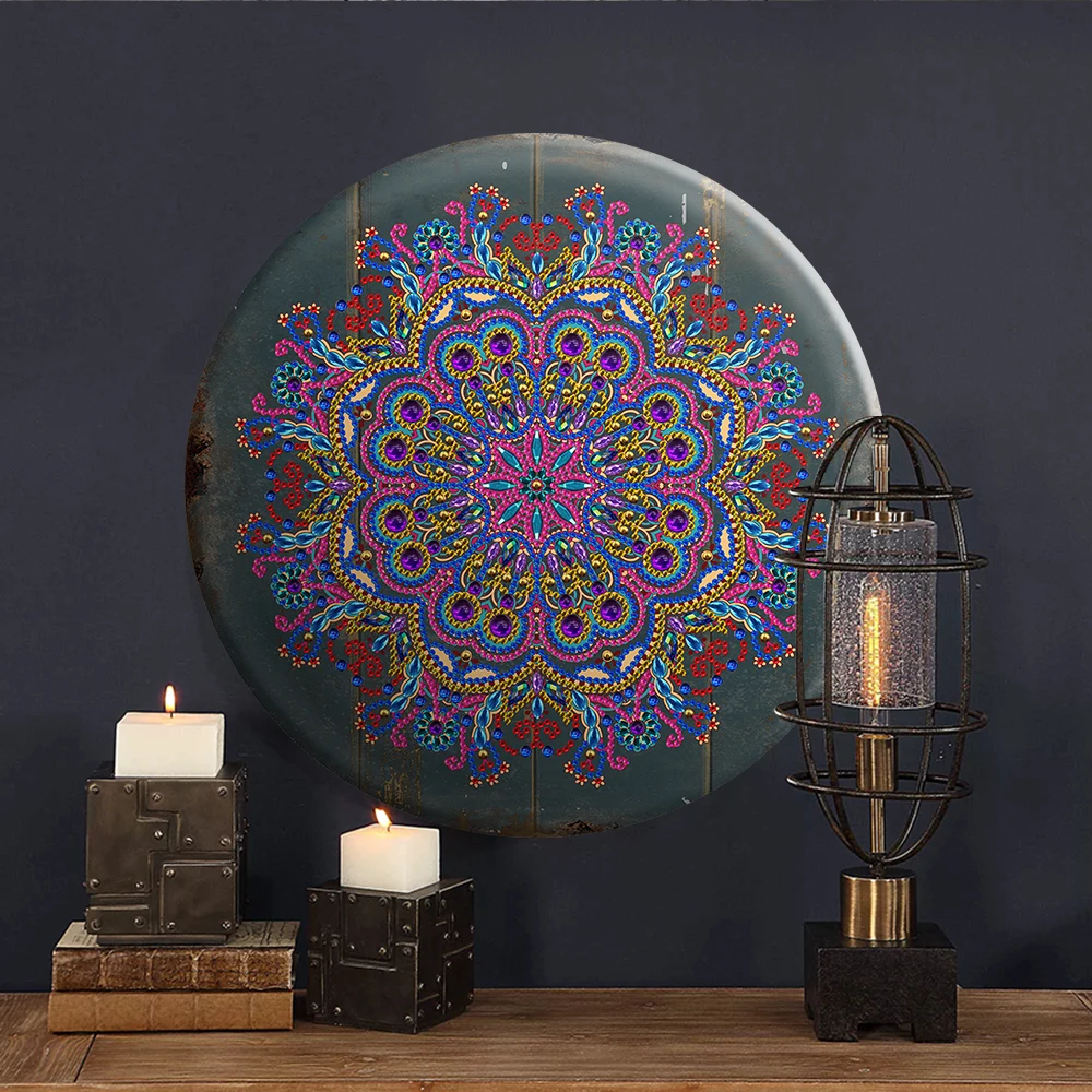 Новый набор фиолетовой мандалы 5D алмазной живописи Оловянная Алмазная вышивка