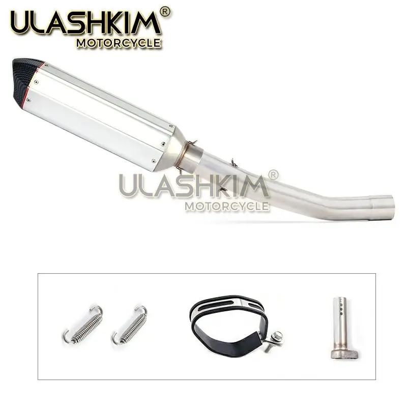 Motorcycle Exhaust Escape Muffler Middle Contact Pipe Full System Slip on For KAWASAKI ZX 10R ZX10R ZX-10R 2008 2009 2010 |