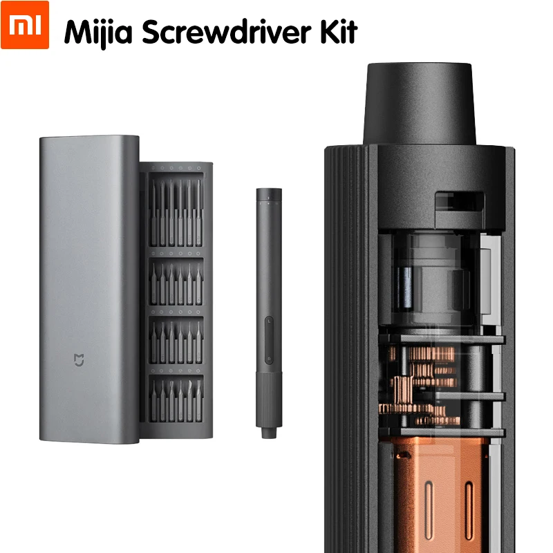 

Xiaomi Mijia Electrical Precision Screwdriver Kit 2 Gear Torque Type-C Charging Magnetic Aluminum Case Box 24 S2