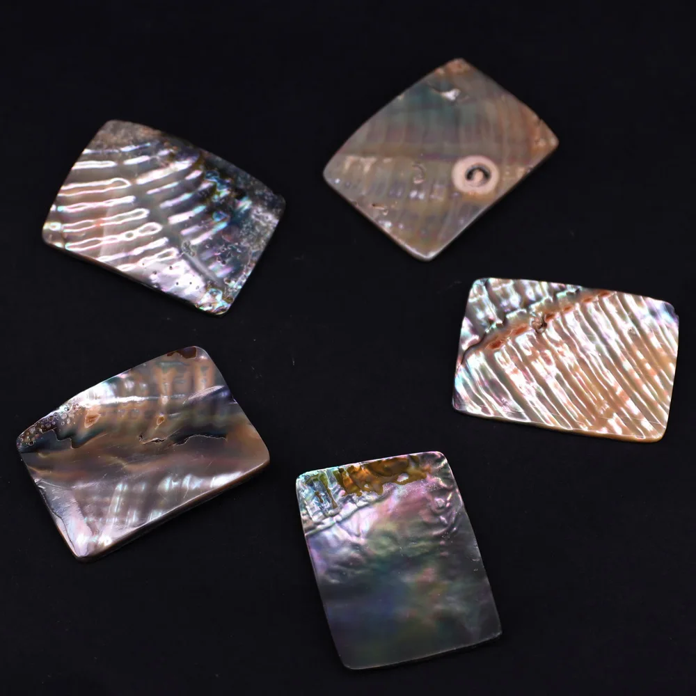 

30*40mm rectangle abalone shell paua shell for jewellry making materail earring necklace pendant wholesale price