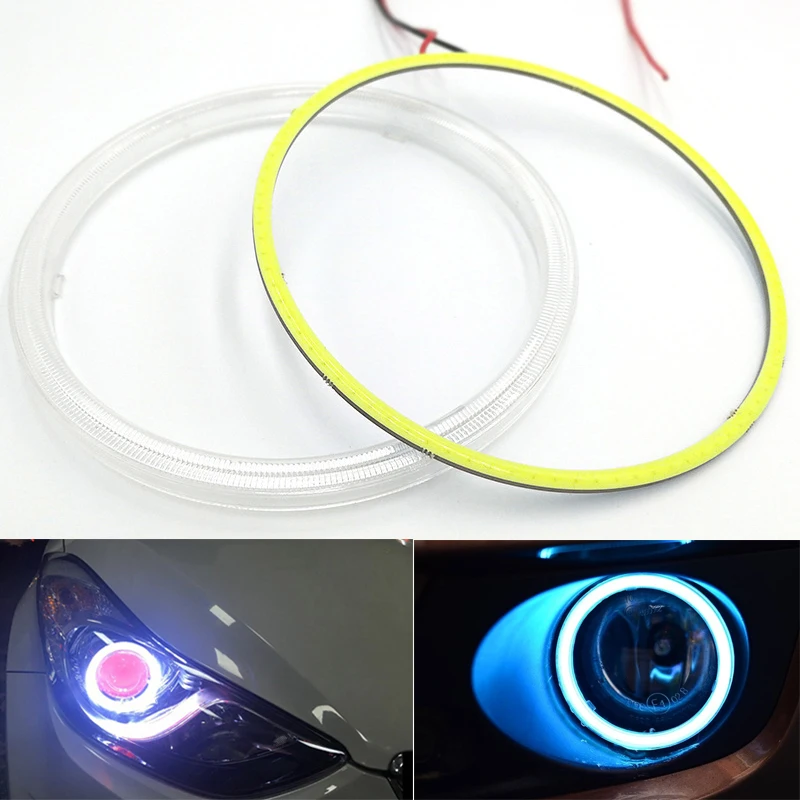 Светодиодсветильник дневные ходовые огни для автомобиля Angel Eyes COB 60 мм 70 80 90 100 110 120