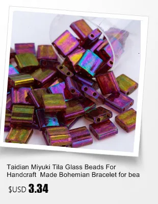 Taidian Miyuki Delica Seed Bead 11/0 для Broderie De Perles Francaises непрозрачный белый DB1-40 1,6x1,3 мм около 1000 штук