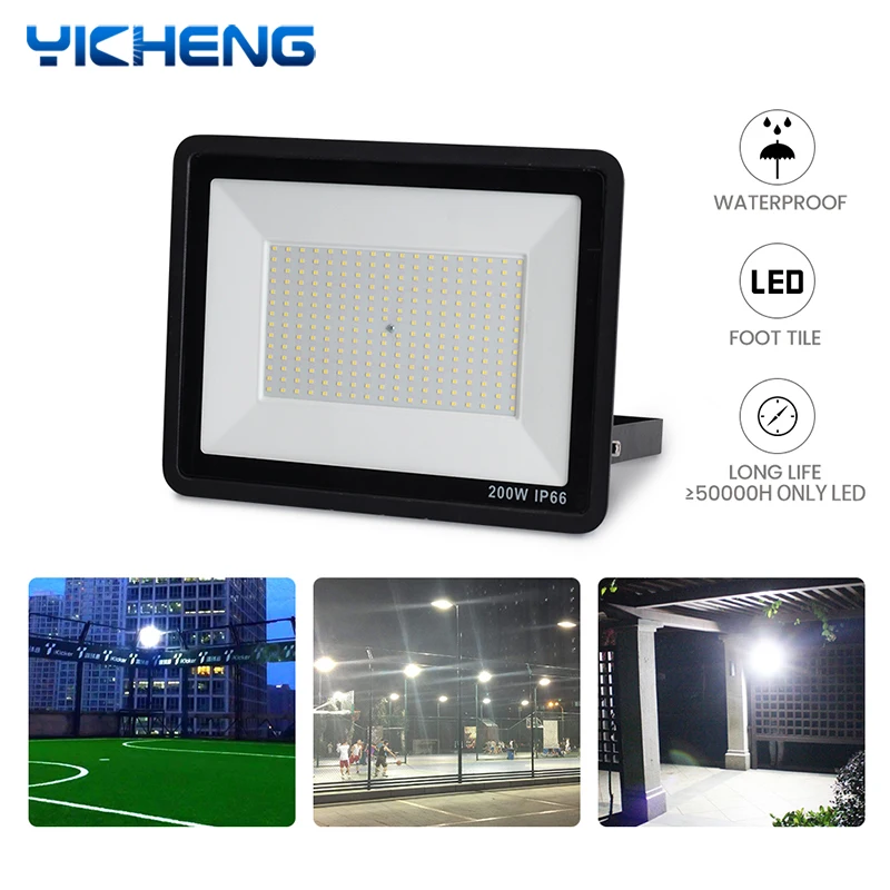 

LED Flood Light 10W 20W 30W 50W 100W 150W 200W 300W Reflector LED Floodlights IP66 Waterproof Spotlight Outdoor Wall Lighting