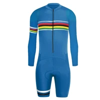 6 colors cycling skinsuit mens triathlon long sleeve speedsuit cycling clothing ropa ciclismo maillot active trisuit jumpsuit