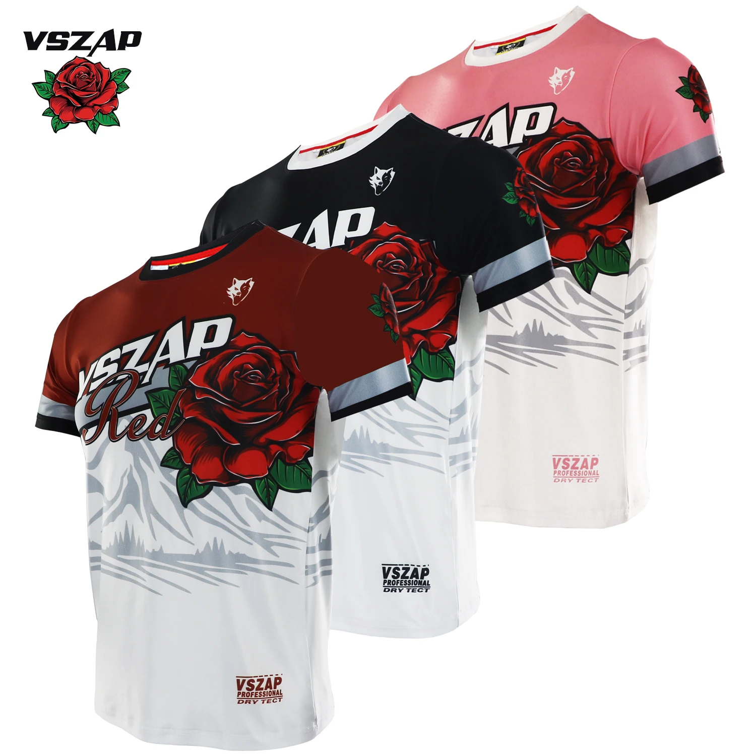 

VSZAP Boxing MMA T Shirt Gym Tee Shirt Fighting Rose Fighting Martial Arts Fitness Training Muay Thai T Shirt Men Box T shirt