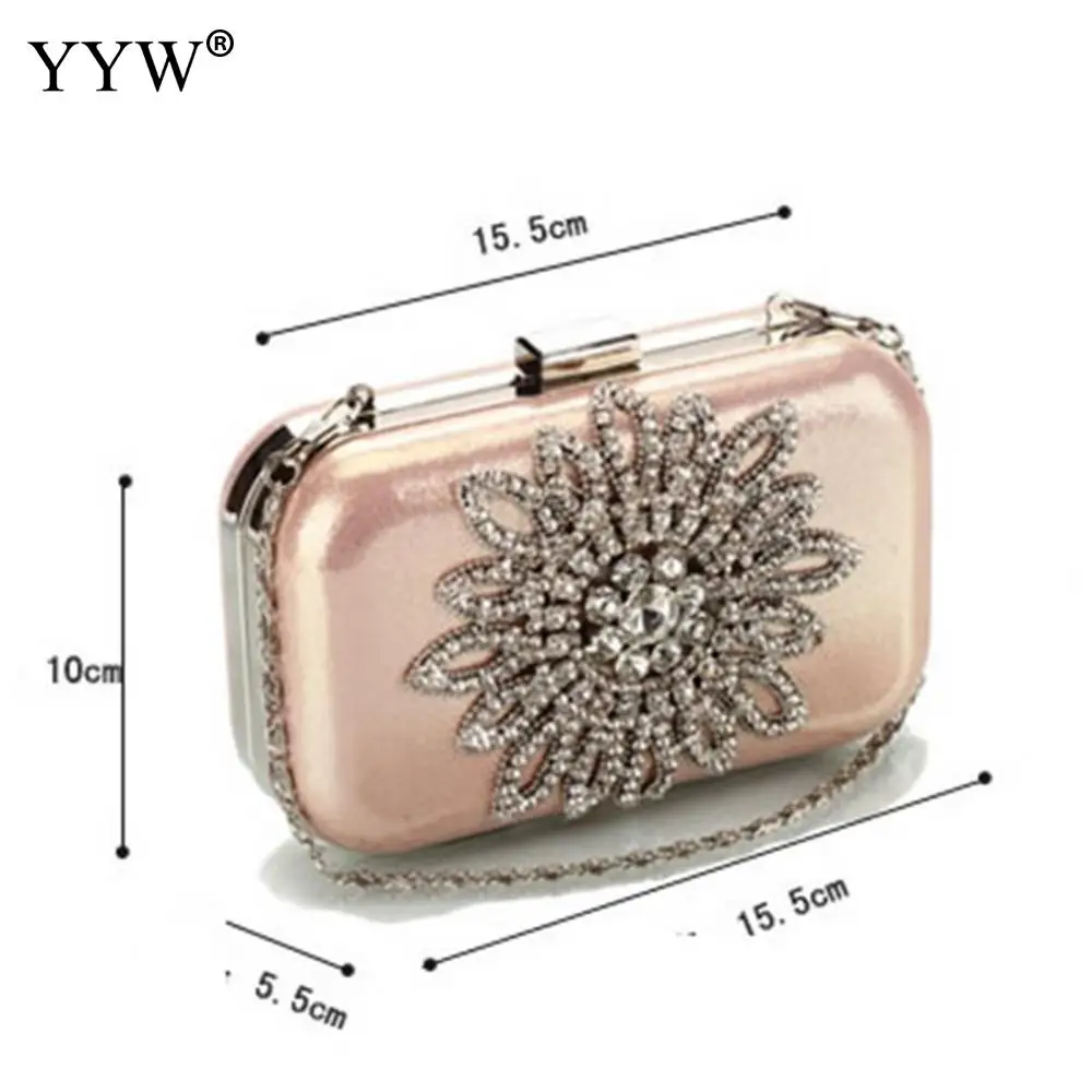 Модная розовая вечерняя сумочка Женская ночной Свадебный клатч с цветком