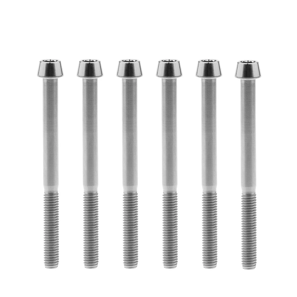 M5x60 titanium Ваньифа коническая головка шестигранные болты велосипедные винты титан/Ti M5X 45 50 60 мм длинные винты - Цвет: M5x60 titanium