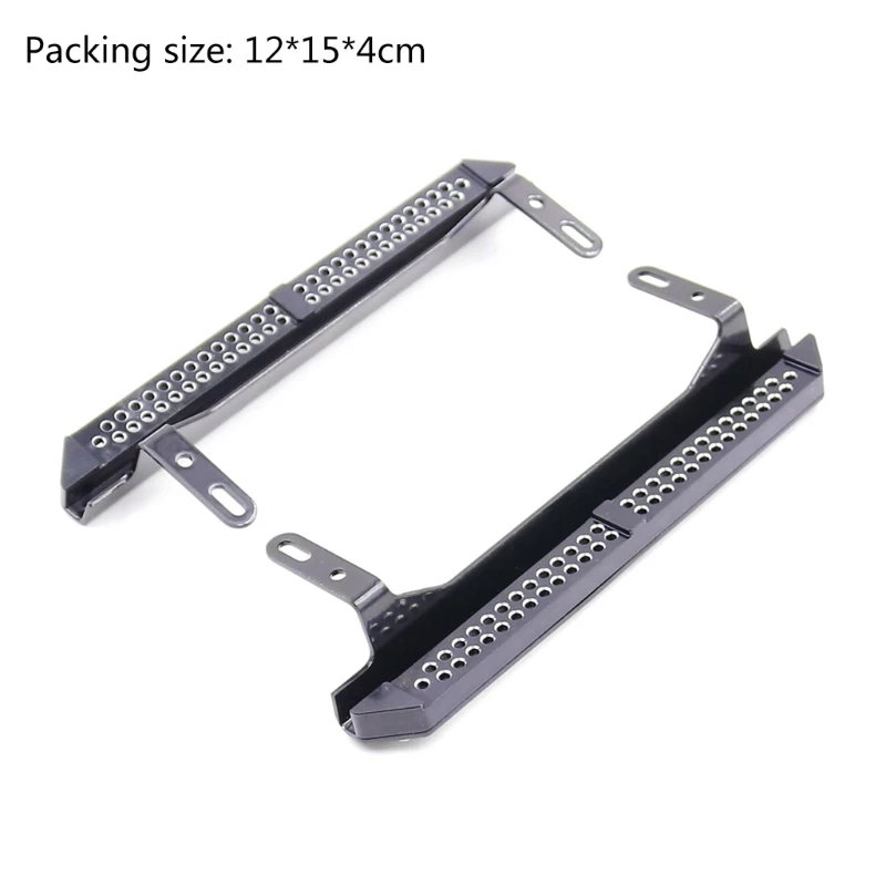 

Metal Side Step Board Rock Slider Foot-Plate Set Upgrades Durable Replacement Accessories Black for TRX-4 RC Car 69HE
