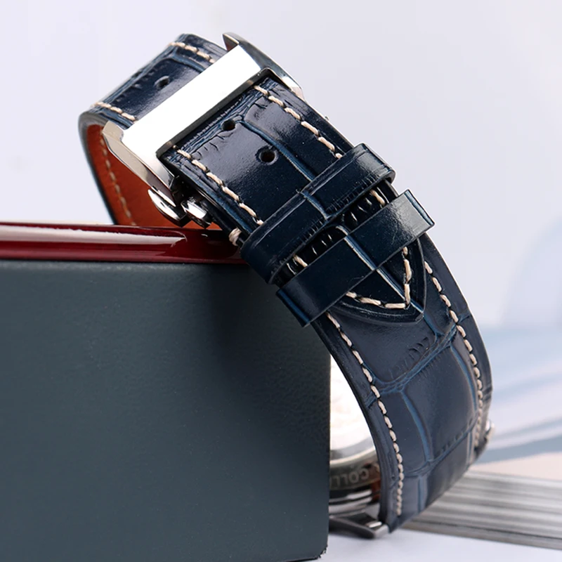 Ремешок из кожи аллигатора для Longines известного ремесленника L2 коллекция moon phase