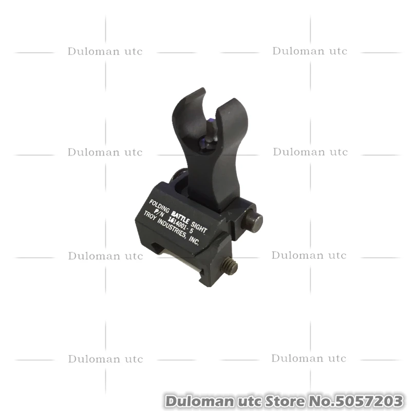Black Duloman utc TROY HK Front Folding Battle Sight Rail Flip Up Front Sight for Airsoft AR-15 M4 Tactical Forearms Back-Up Sight - Цвет: Black