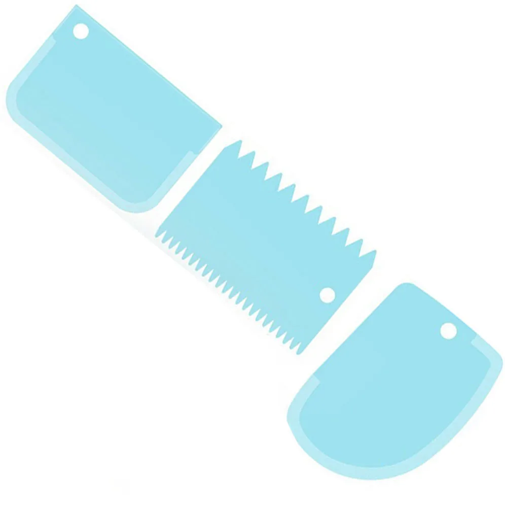 

3 Pcs Irregular Tooth Edge Scraper DIY Cake Scraper Cream Scraper Set Creative Cake Mold Tool