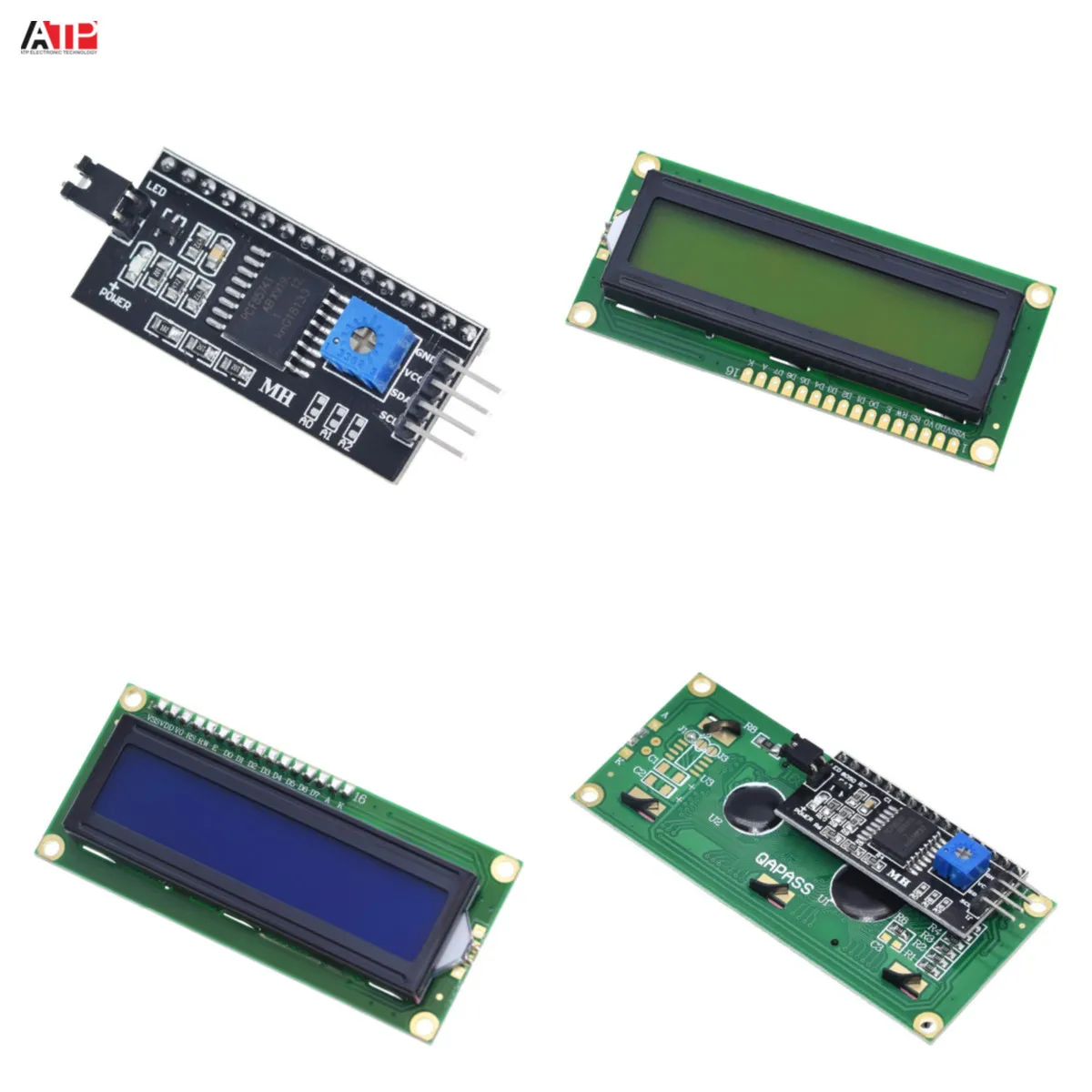 

Адаптер для ЖК-дисплея 1602 + I2C LCD 1602 с голубым/зеленым экраном PCF8574 IIC/I2C LCD 1602