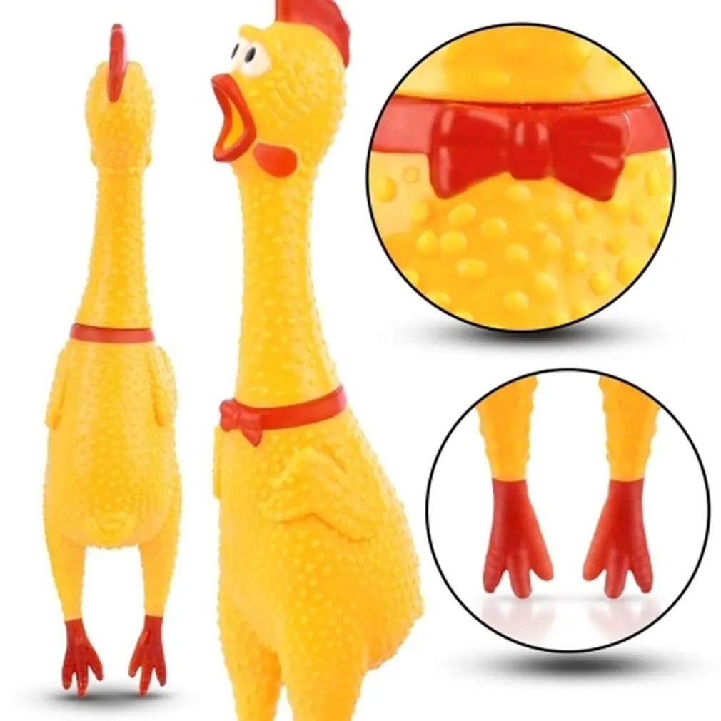 17CM Screaming Chicken Squeeze Sound Toy Pets Shrilling Decompression Tool Funny Gadgets | Игрушки и хобби