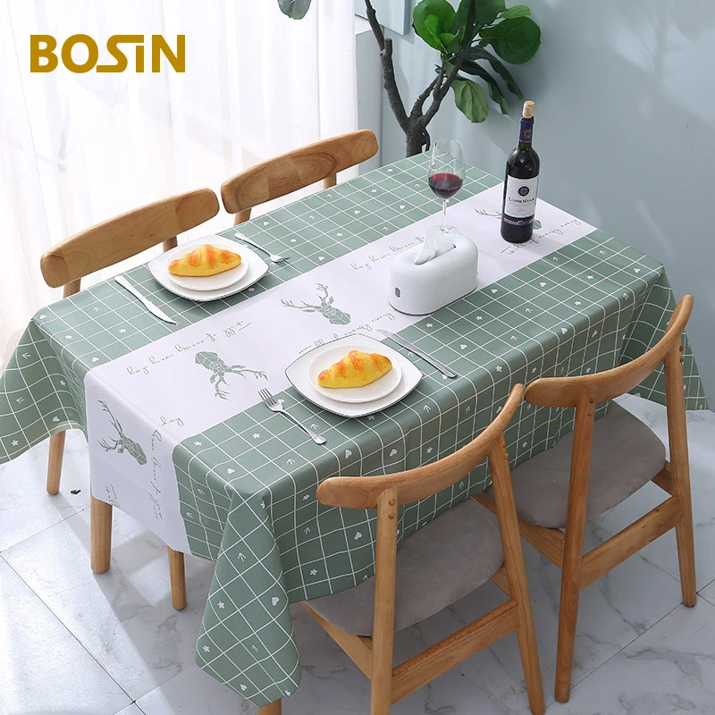

Home Japanese-style Tablecloth PVC Anti-scald Waterproof Oilproof Dining Table Cover Banquet Restaurant Festival Party Supply