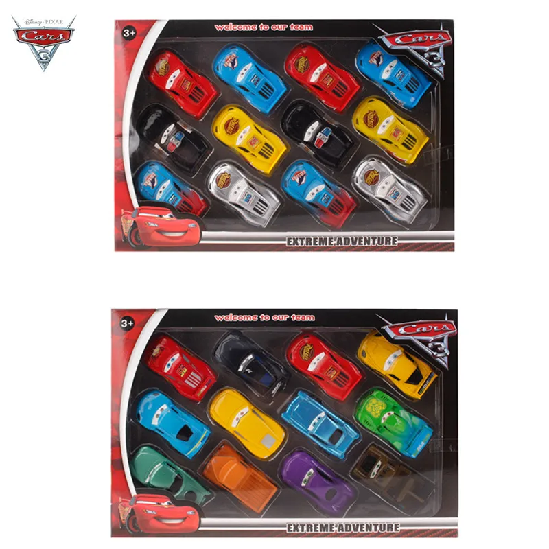 

Фирменная Новинка 12 шт./набор Disney Pixar машина 3 Молния Маккуин Джексон шторм Mater 1:55 литье под давлением пластиковая модель автомобиля игрушка ...