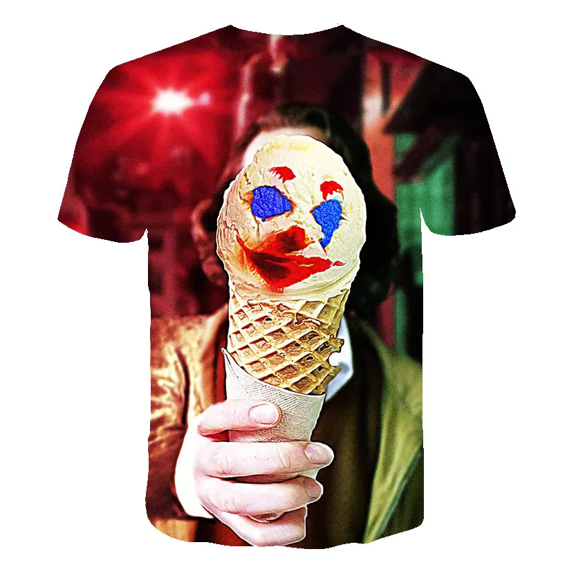 Размера плюс XXL-5XL Cool "," Джокер " Новая летняя футболка почему так серьезно Harajuku футболка круглый вырез горловины с оборками повседневные футболки Homme De Marque