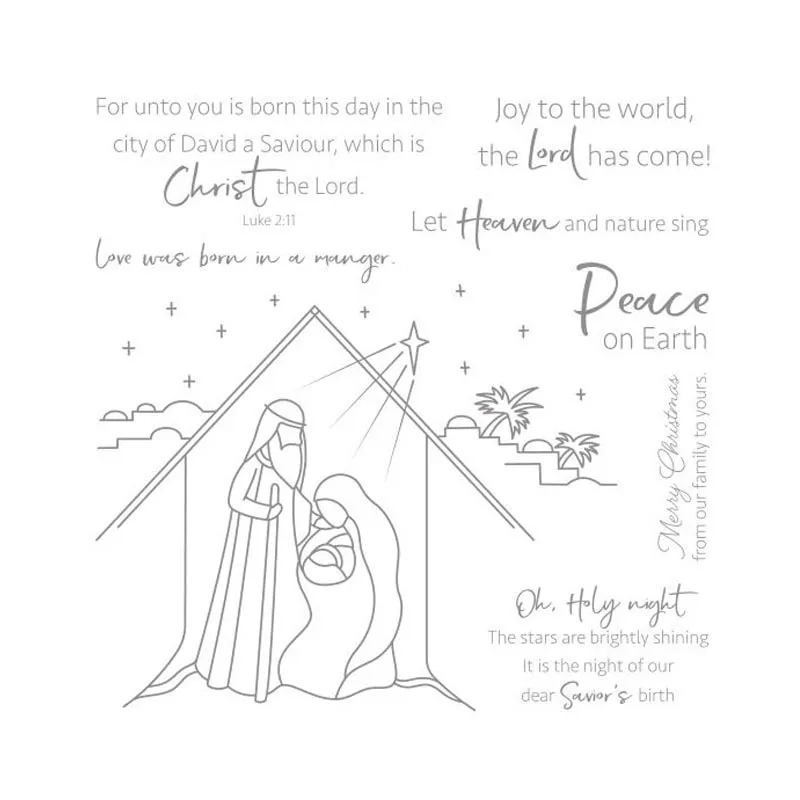 Only Stamps Христос рожден металлический трафарет Вырубные штампы для DIY скрапбукинга изготовление бумажных открыток товары для декоративного рукоделия - Цвет: Only Stamps