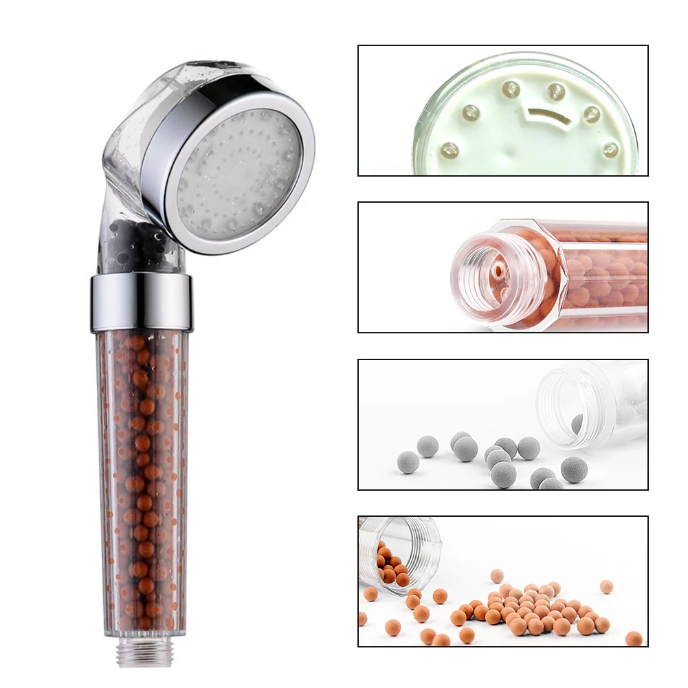 

LED Water Temperature Control Shower Head RGB Light High Pressure Saving Water SPA Bathroom Anion Shower Filter