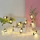 Рождественвечерние, домашний праздник, светодиодный керосиновый фонарик, гирлянда на батарейках, уличная гирлянда, Сказочная лампа