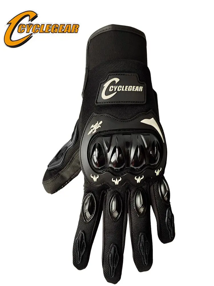 Cyclegear moto rcycle гоночные перчатки полный палец мотоциклетные перчатки сенсорный экран moto cross guantes guanti moto CG666 - Цвет: black