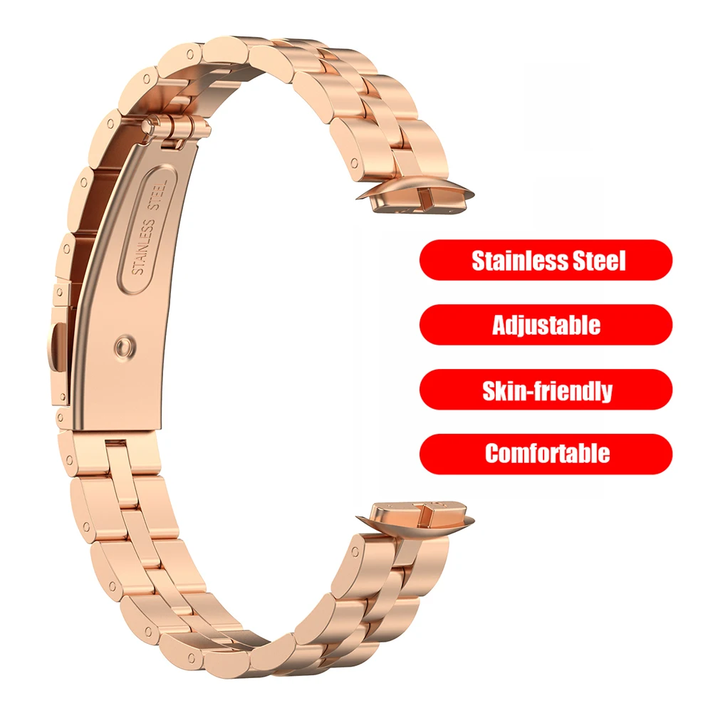 

Strap Watch Band Replacement Metal Wristband Stainless Steel Straps Watch Accessories Metal Strap for Fitbit Luxe
