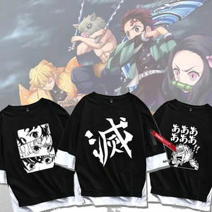 Новинка, футболка для косплея аниме убийца демонов: Kimetsu no Yaiba Agatsuma, футболка Kamado Tanjirou, хлопковые мужские футболки, топы