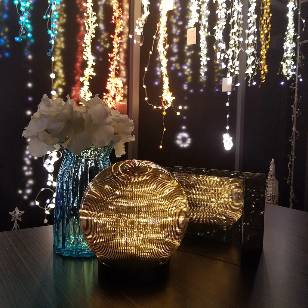 2019 светодиодный шар с вертикальным узором теплый белый цвет ночник для спальни