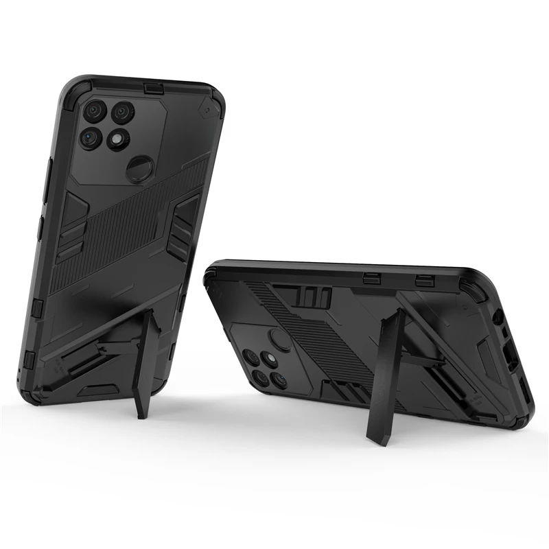 For Realme Narzo 50A Case Cover for Narzo 50A Bumper Shell Kickstand Holder Armor Hard Back Phone Case for Realme Narzo 50A 50i