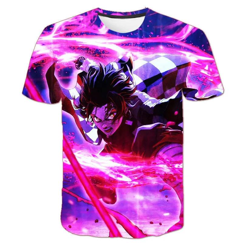 

the boys girls 6-19 Y t shirt 3d print Demon Slayer T Shirt Kids cool Anime Blade of Ghost T-shirt Kimetsu No Yaiba Demon Blade