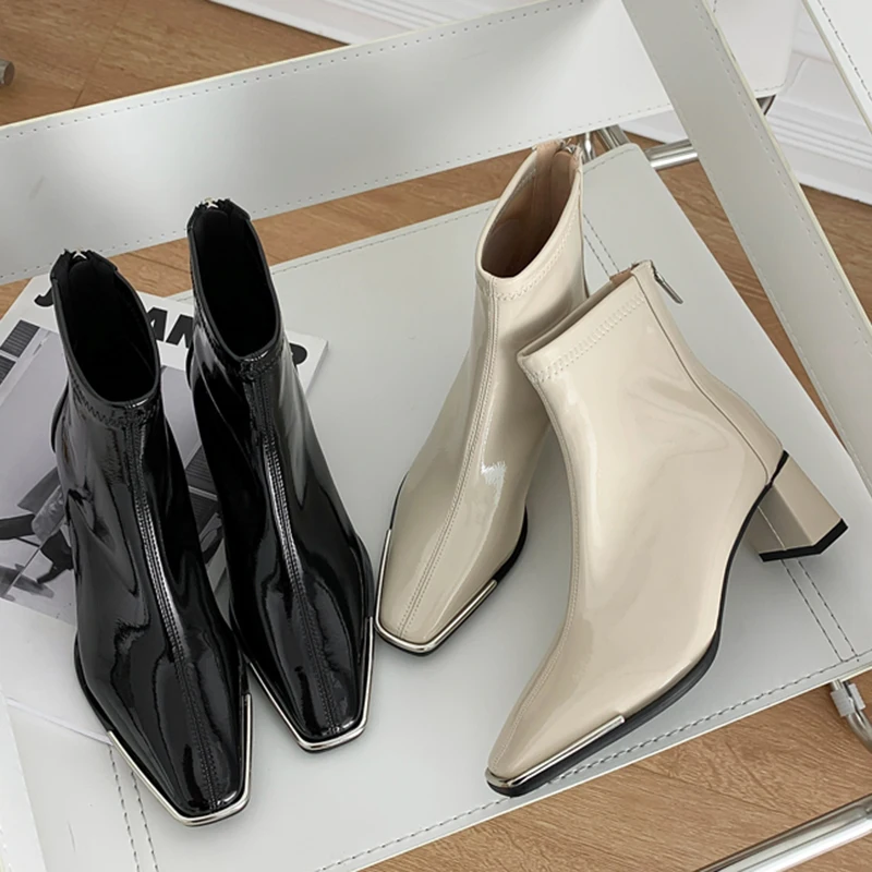 Зима 2021 роскошные женские бежевые теплые меховые короткие сапоги ботильоны на