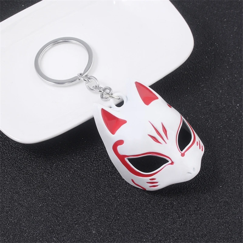 1pcs Cute Anime Persona 5 Fox Mask Metal Pendant Keychain Cosplay Prop Backpack Decor Boy Girl Keyring Christmas Gift | Украшения и