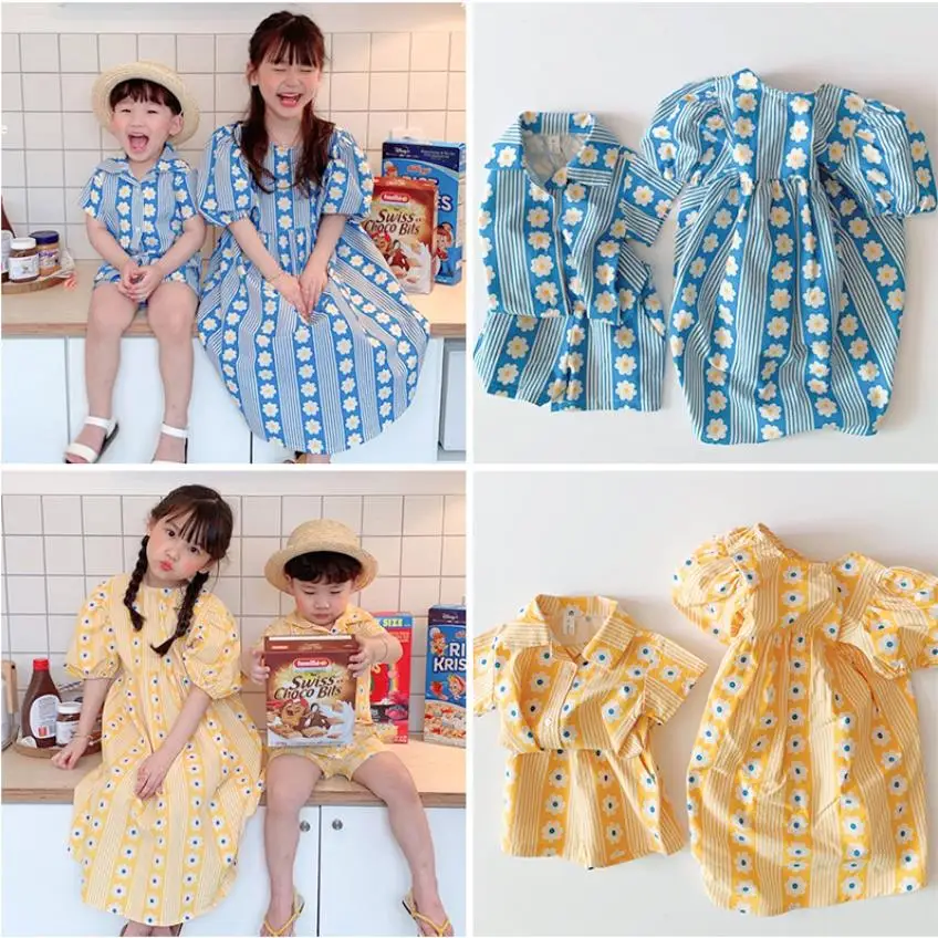 

Детское Хлопковое платье, с коротким рукавом, с принтом, на лето, 2020, ws1620, От 1 до 10 лет