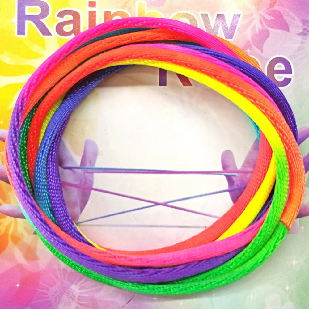 

10PCS Finger String Rainbow Colored Cradle String Educational Playthings String Hand Game Supplies for Kids Children
