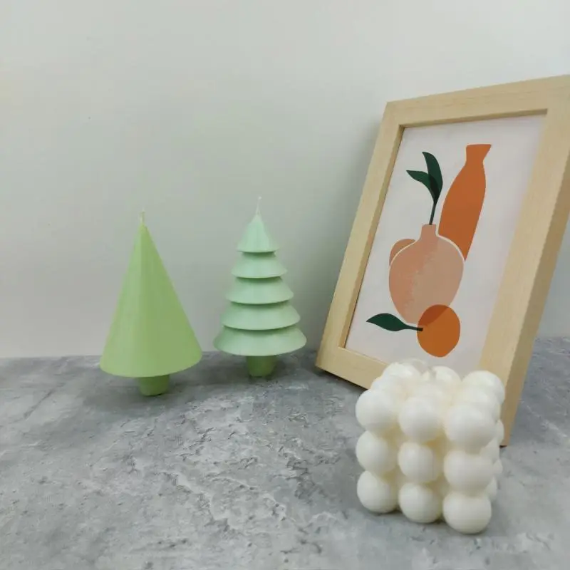 Plastic Candle Mold Christmas Tree Durable Making DIY Wedding Dinner | Дом и сад