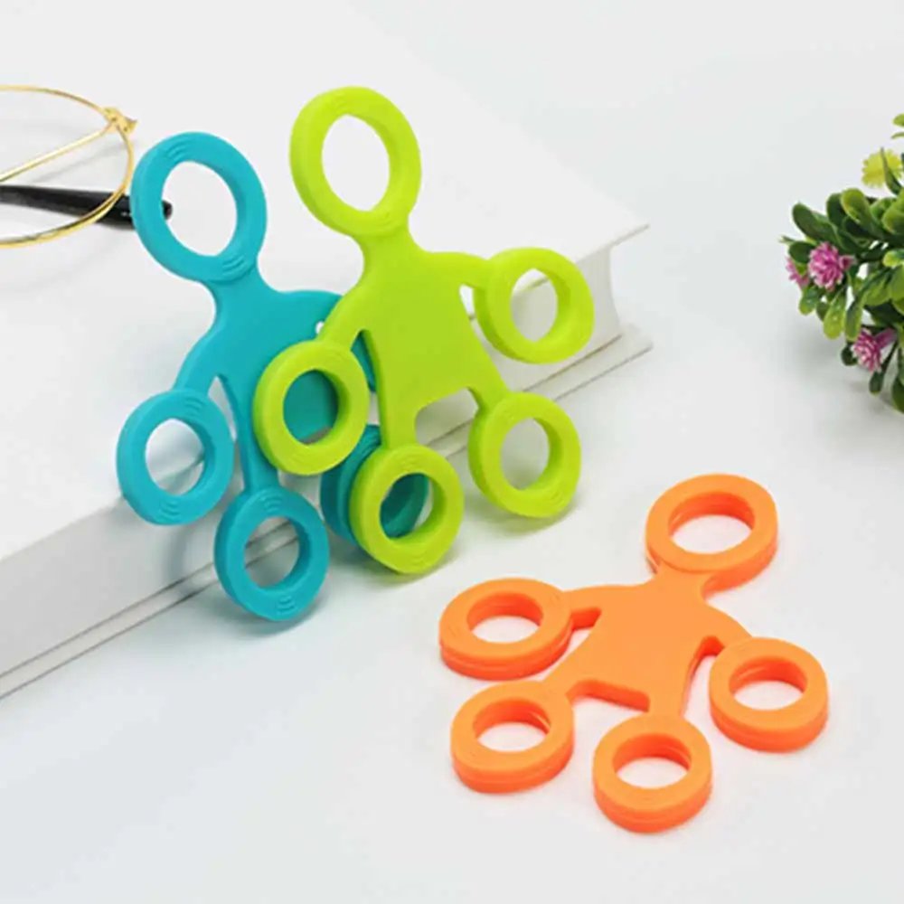 

Finger Strength Training Silicone Fidget Puller Antistress Hand Grip Trainer Wrist Exerciser Fitness Stretcher Toy Adult Kids